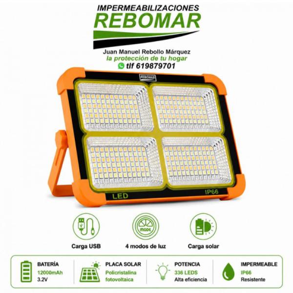 Foco led solar multiusos