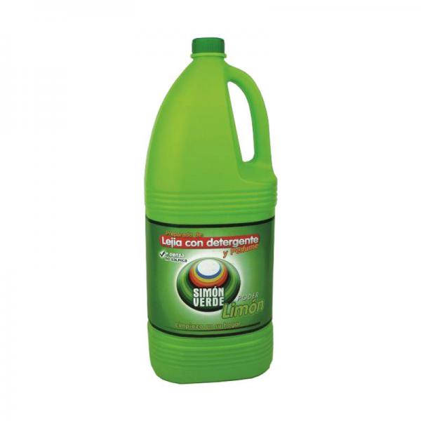 Lejía con detergente y perfume Simón Verde 2 l. (Pack 2 uds.)